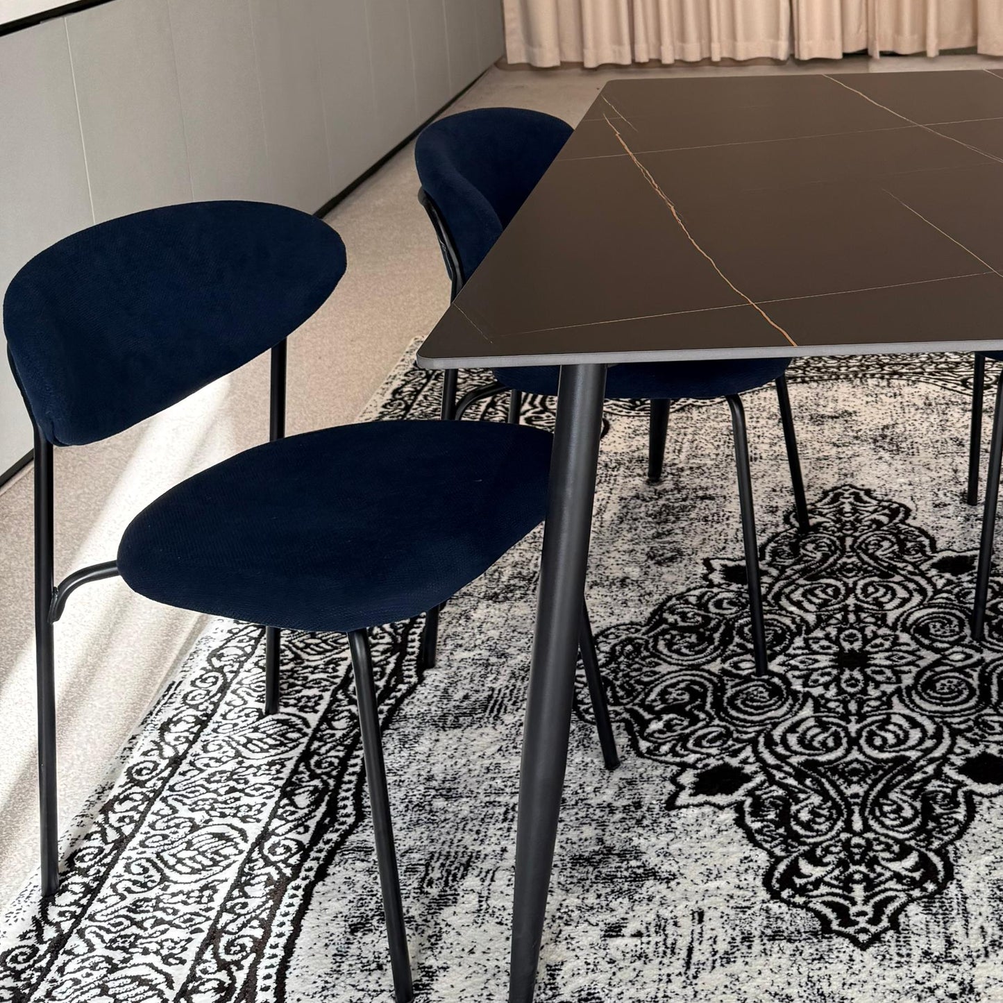 Dany Table and Luca Chairs - Modern Dining Set
