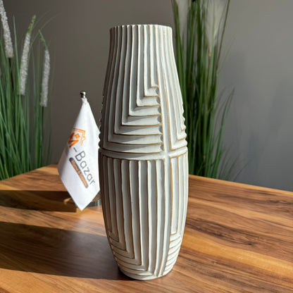 مزهرية سيراميك عتيقة مزخرفة مصنوعة يدويًا