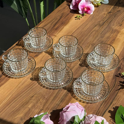 Vintage Crystal Gleam Teacup Set