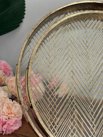 Elegant Golden Serving Trays