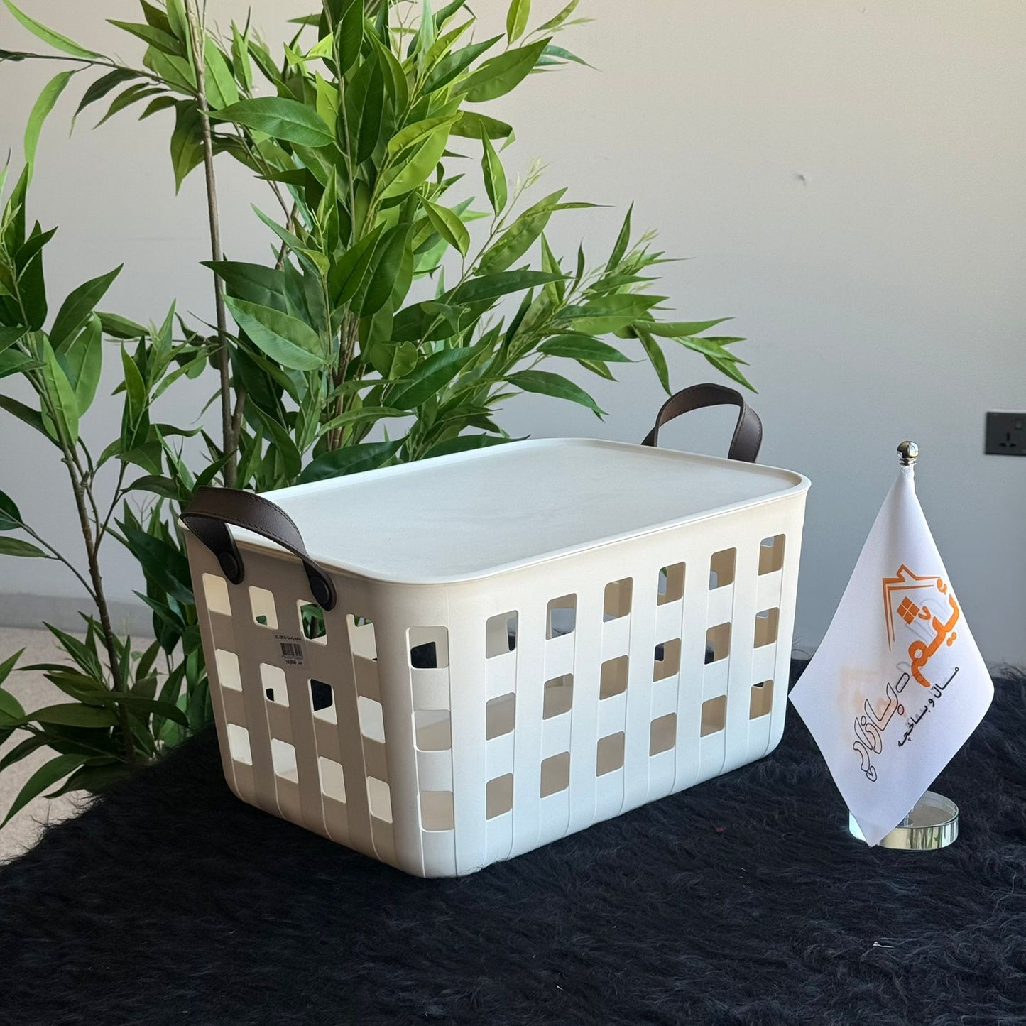 Stackable & Ventilated Design Plastic Storage Baskets With Handles