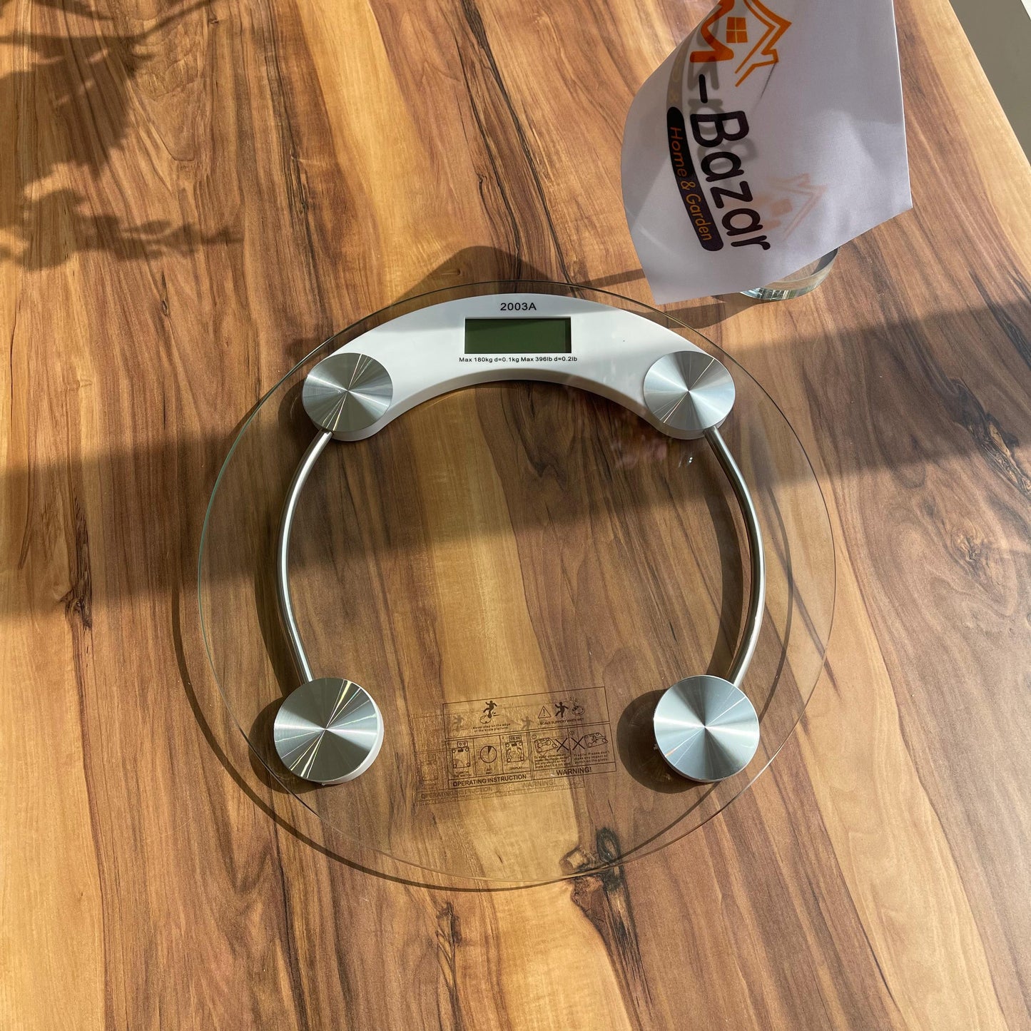 Glass Body Weight Scale with Digital LCD Display