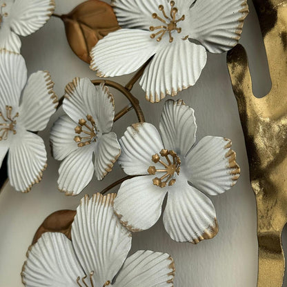 Wall Decorative Tree With White Blossoms