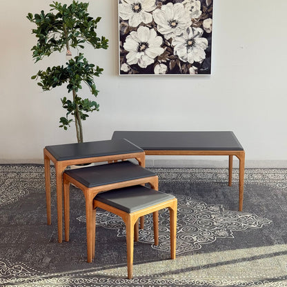 Luca - Modern Durable Table Set - Beige & Grey