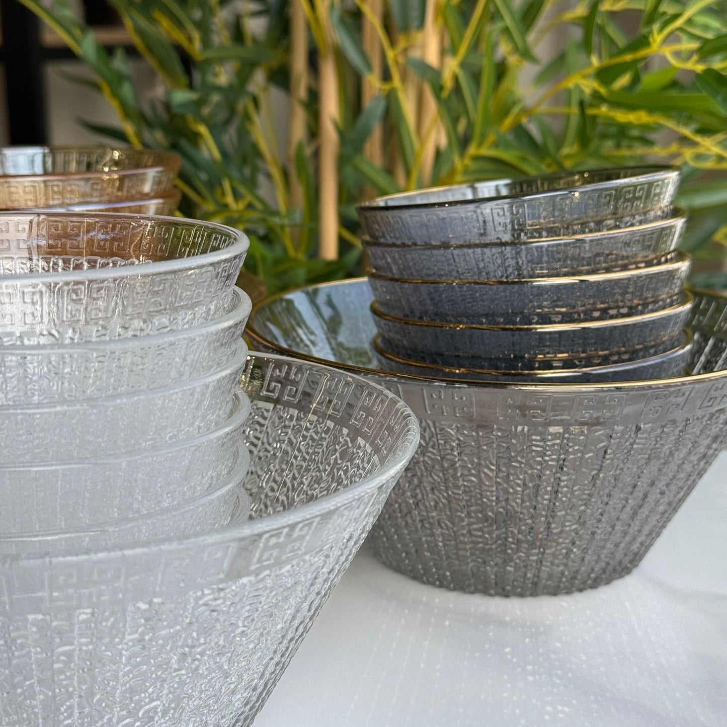 Luxury Glass Dessert & Salad Bowl Set