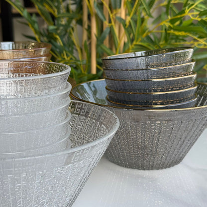 Luxury Glass Dessert & Salad Bowl Set