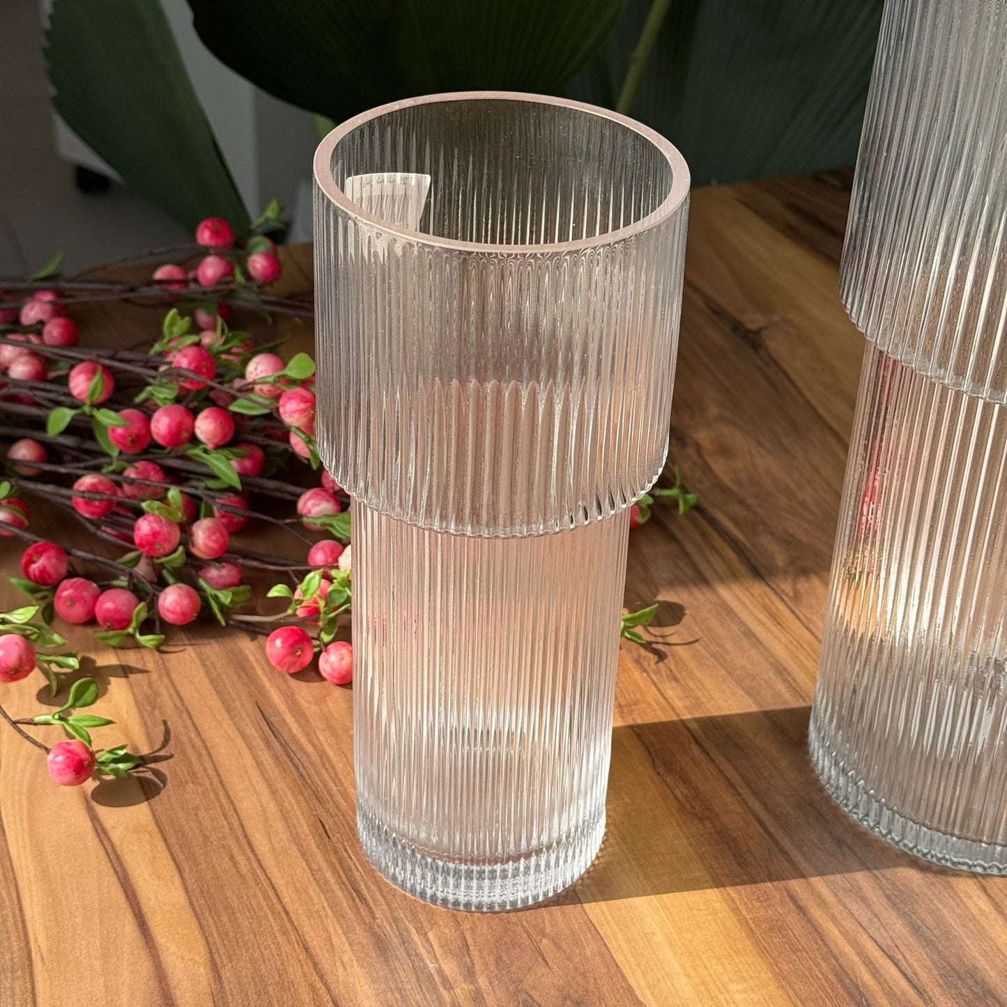 Modern Crest Clear Glass Vases