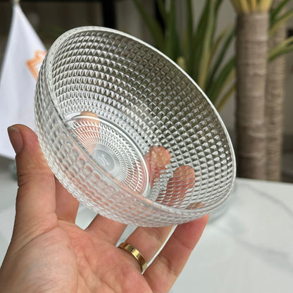 Modern Minimalist Glass Dessert Bowl - Set Of 6