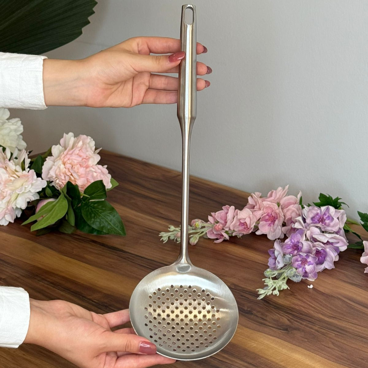 Elegant Gold Stainless Steel Cooking Utensil Set With Stand