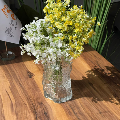 Ice Crest Textured Glass Vase