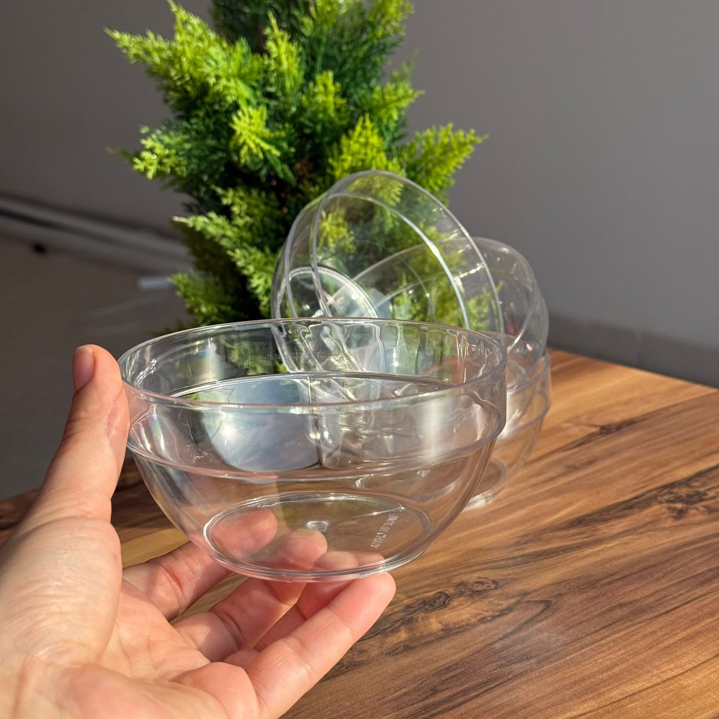 Clear Round Serving Bowls Set