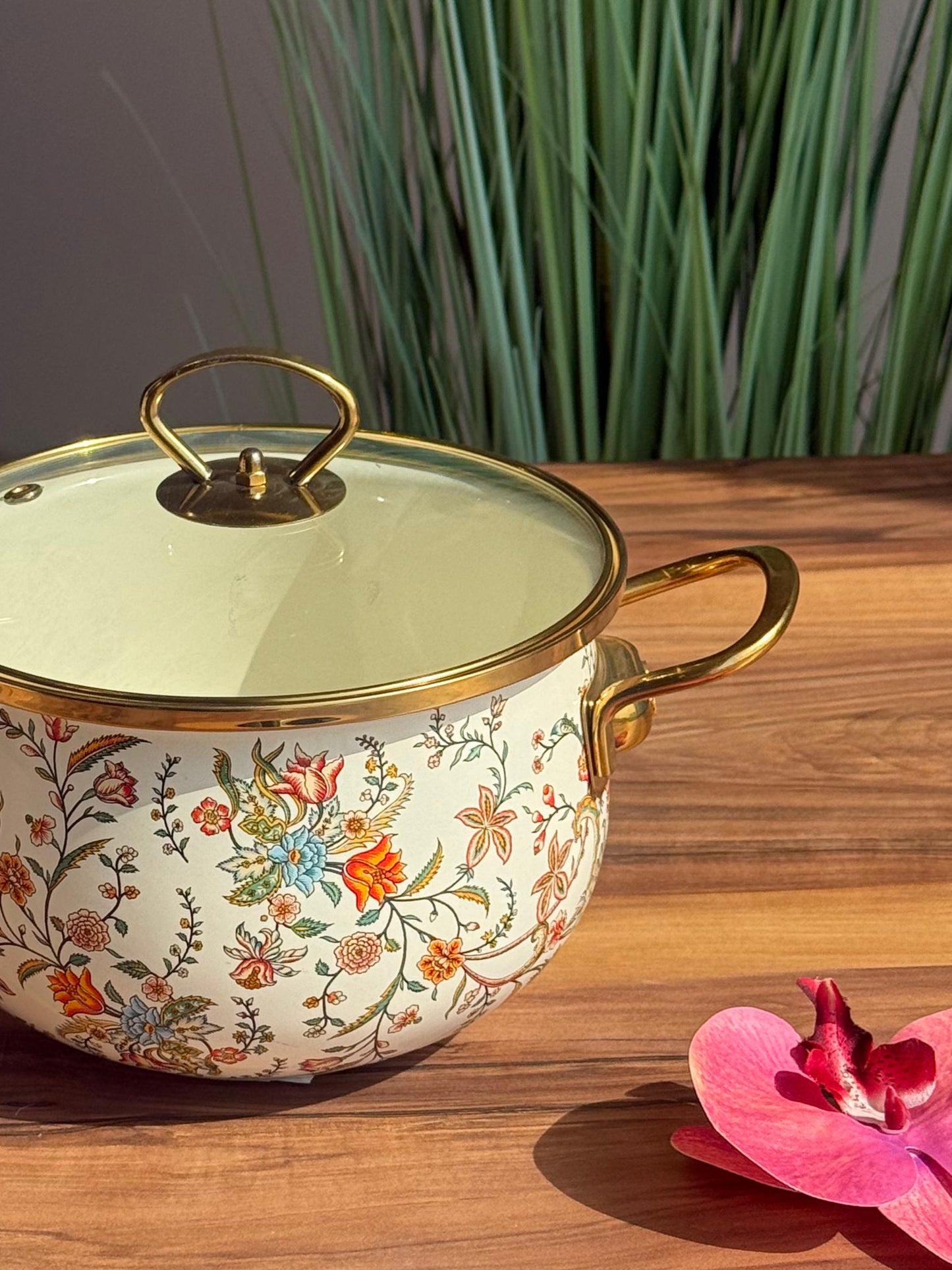 Floral Elegance Collection - Vintage Bloom Cookware - Set Of 3
