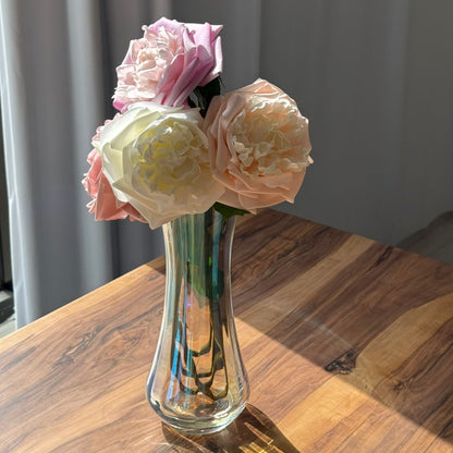 Iridescent Bloom Glass Vase