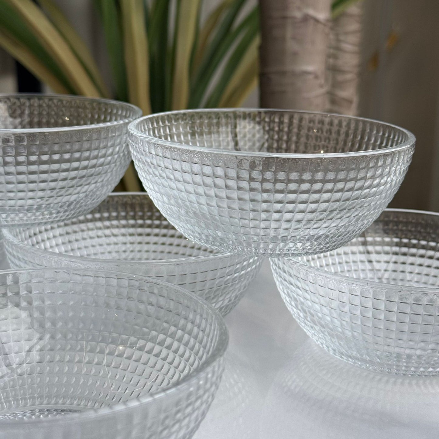 Modern Minimalist Glass Dessert Bowl - Set Of 6