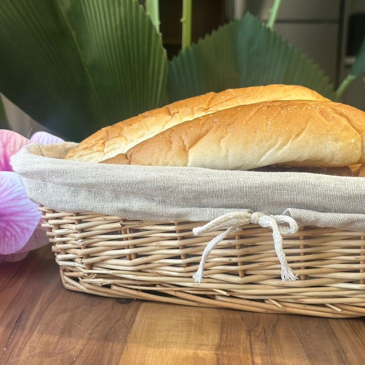 Wicker Willow Storage Basket With Cloth Lining