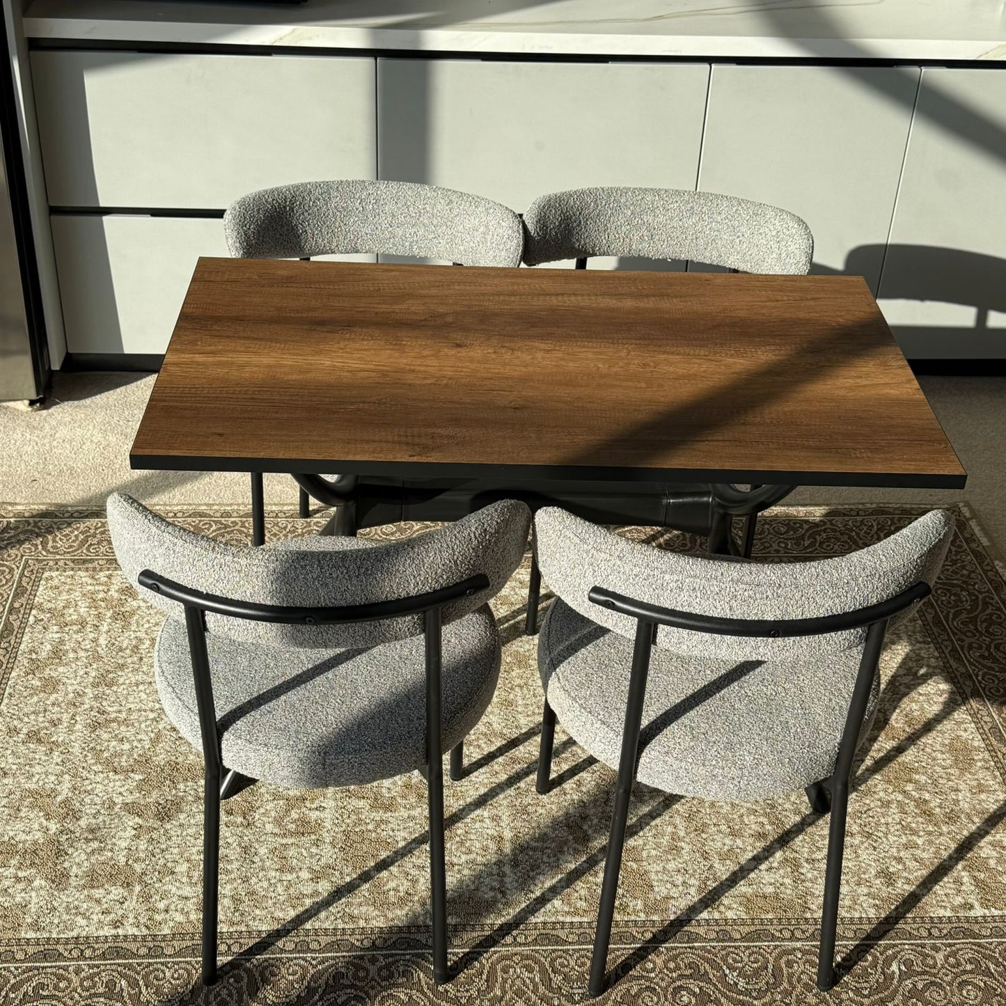 Milo Table & Tina Chairs - Modern Dining Set