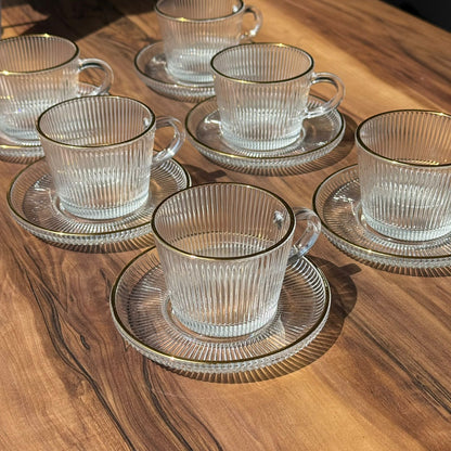 Modern Elegance Gold-Rim Teacup Collection