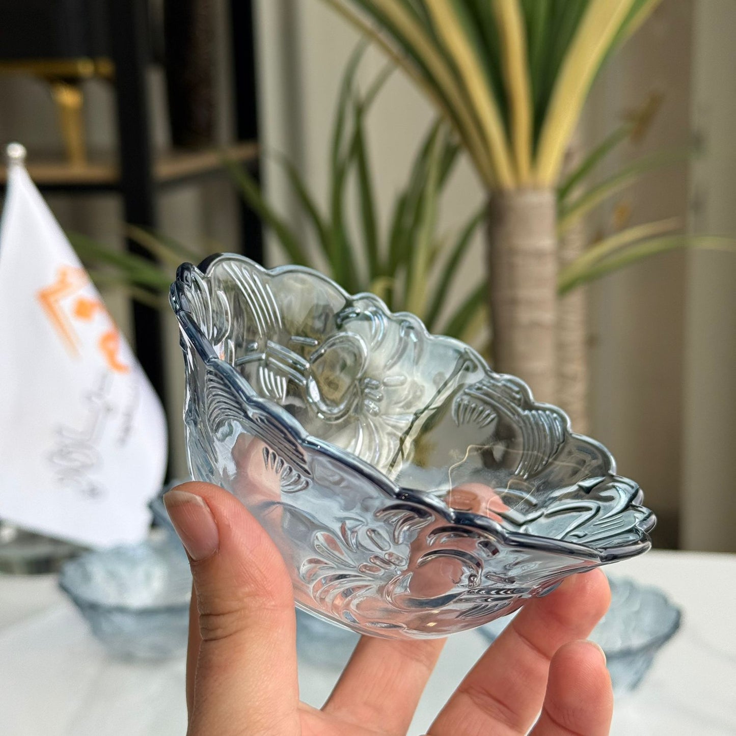 Blush Bloom Glass Dessert Bowl Set