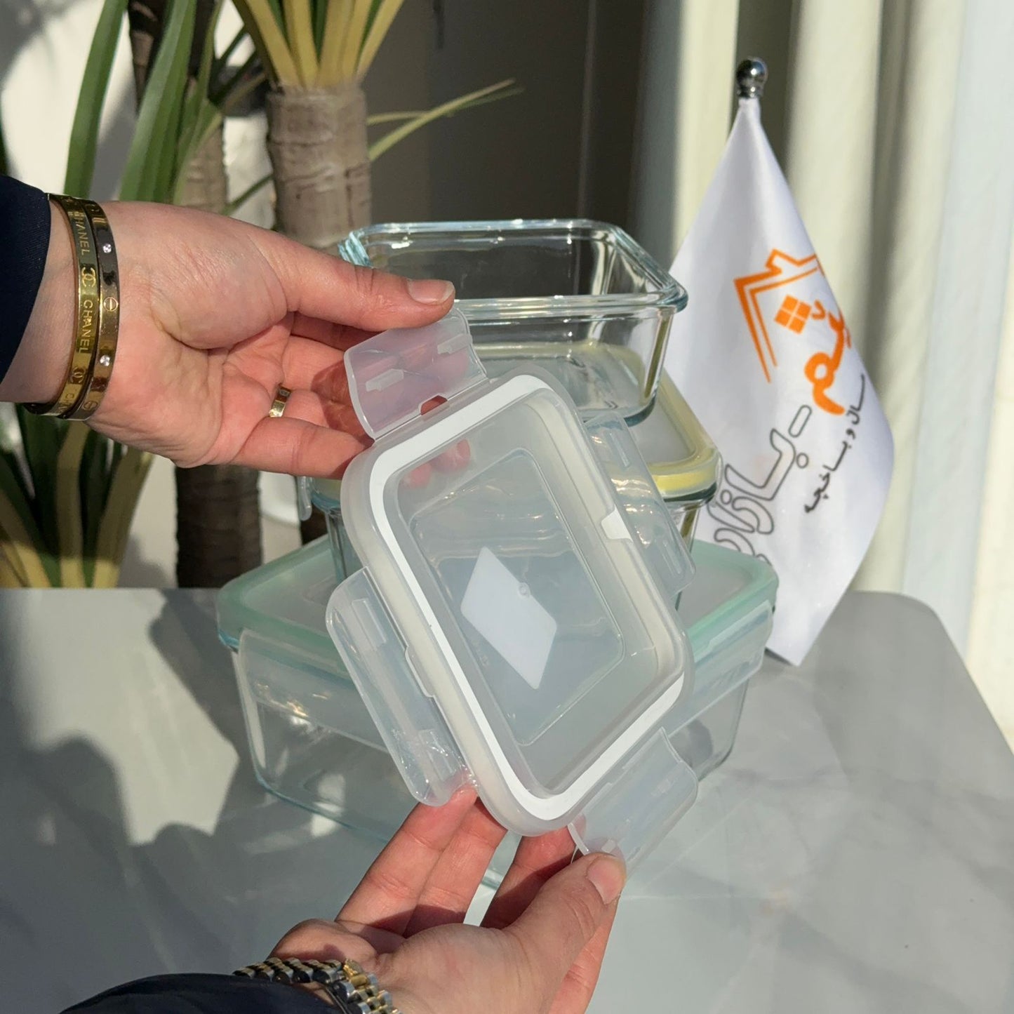 Modern Airtight Glass Food Storage Box Set with Lids