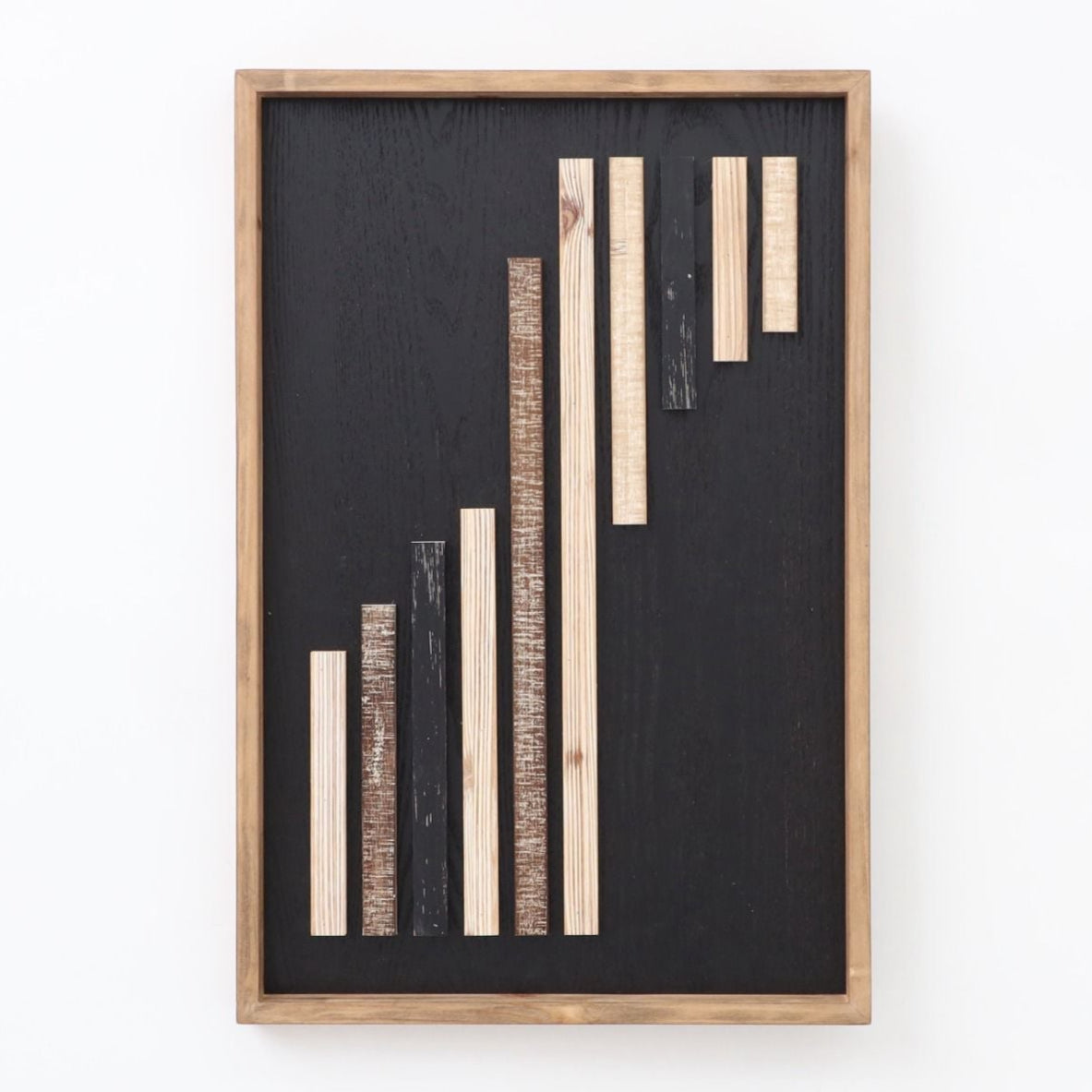 Black & Wooden Wall Art Decor