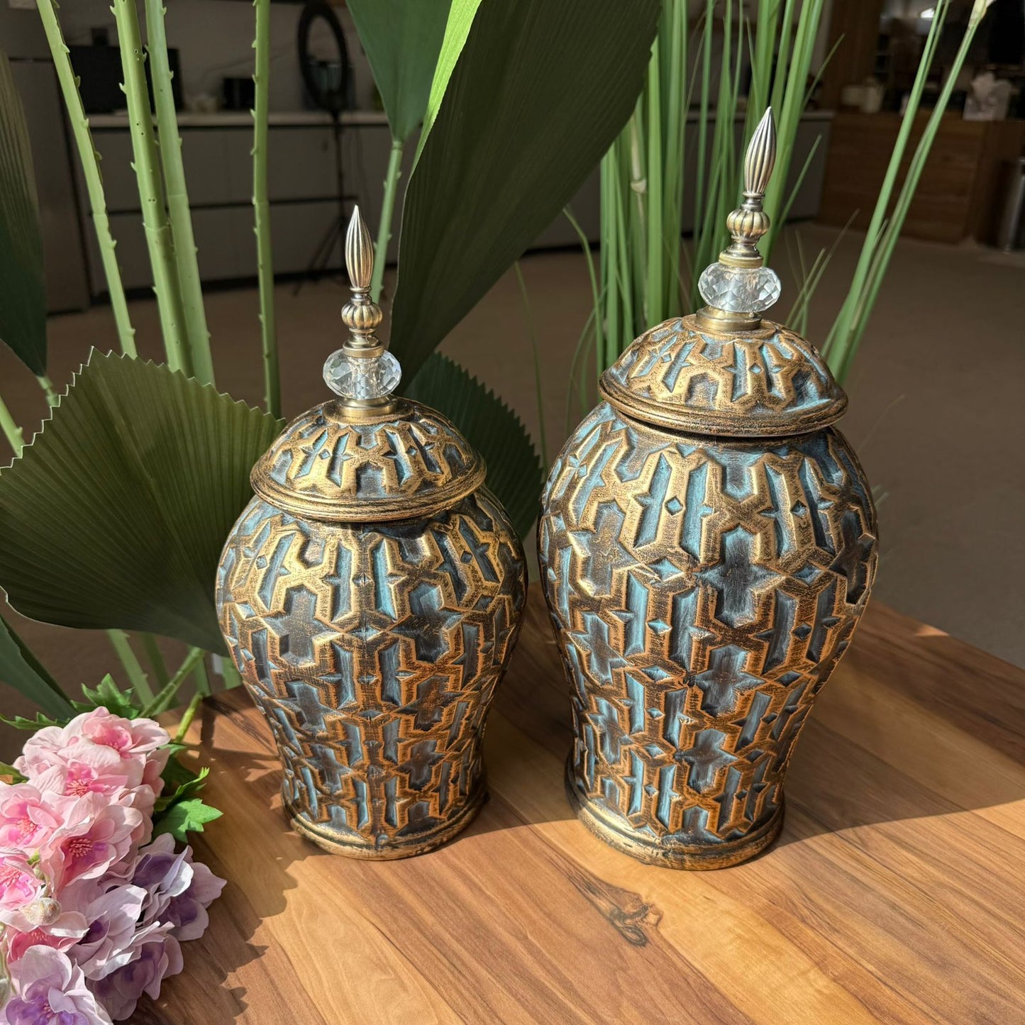 Antique Crest Decorative Jar Collection