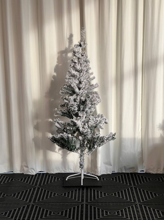 C1 - 163cm Flocked Spruce Artificial Christmas Tree