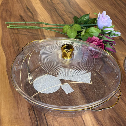 2 Sized Acrylic Casserole Dish With Lid