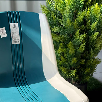 Modern Low Striped Plastic Chair