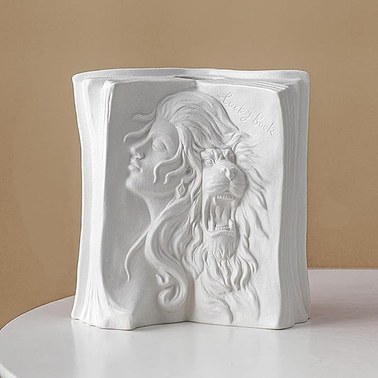 Spirit Of Strength Statue - Ceramic Book Vase