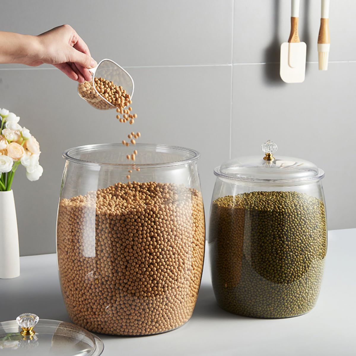 3PCS of Durable Organizer Jar Set With Lids