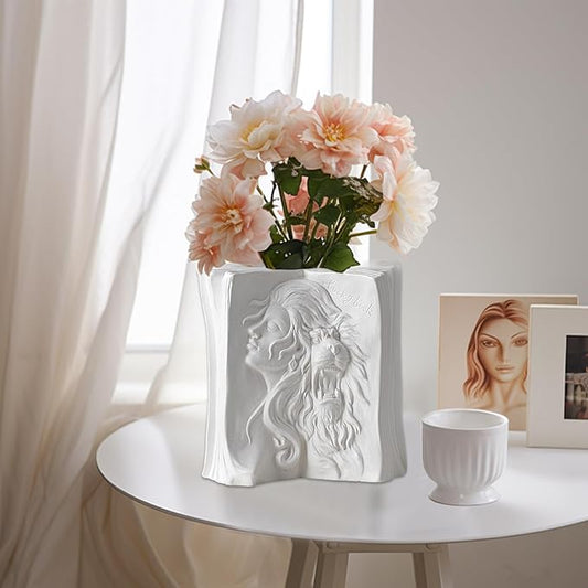 Spirit Of Strength Statue - Ceramic Book Vase