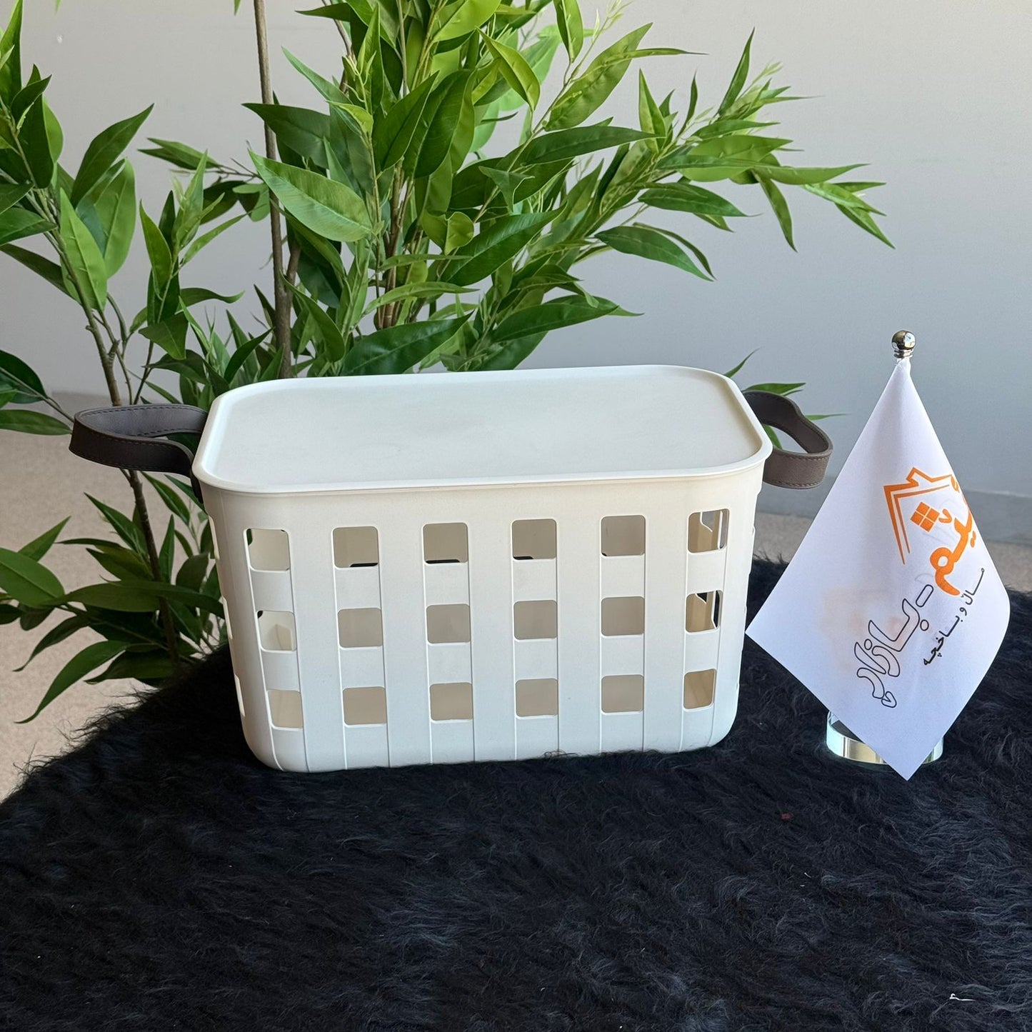 Stackable & Ventilated Design Plastic Storage Baskets With Handles