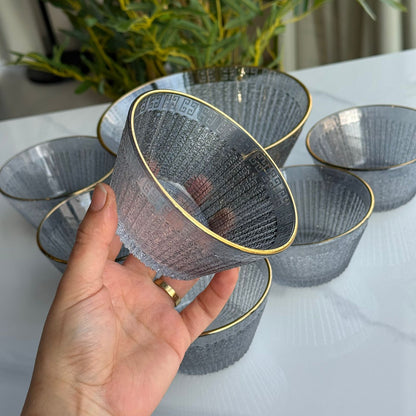 Luxury Glass Dessert & Salad Bowl Set