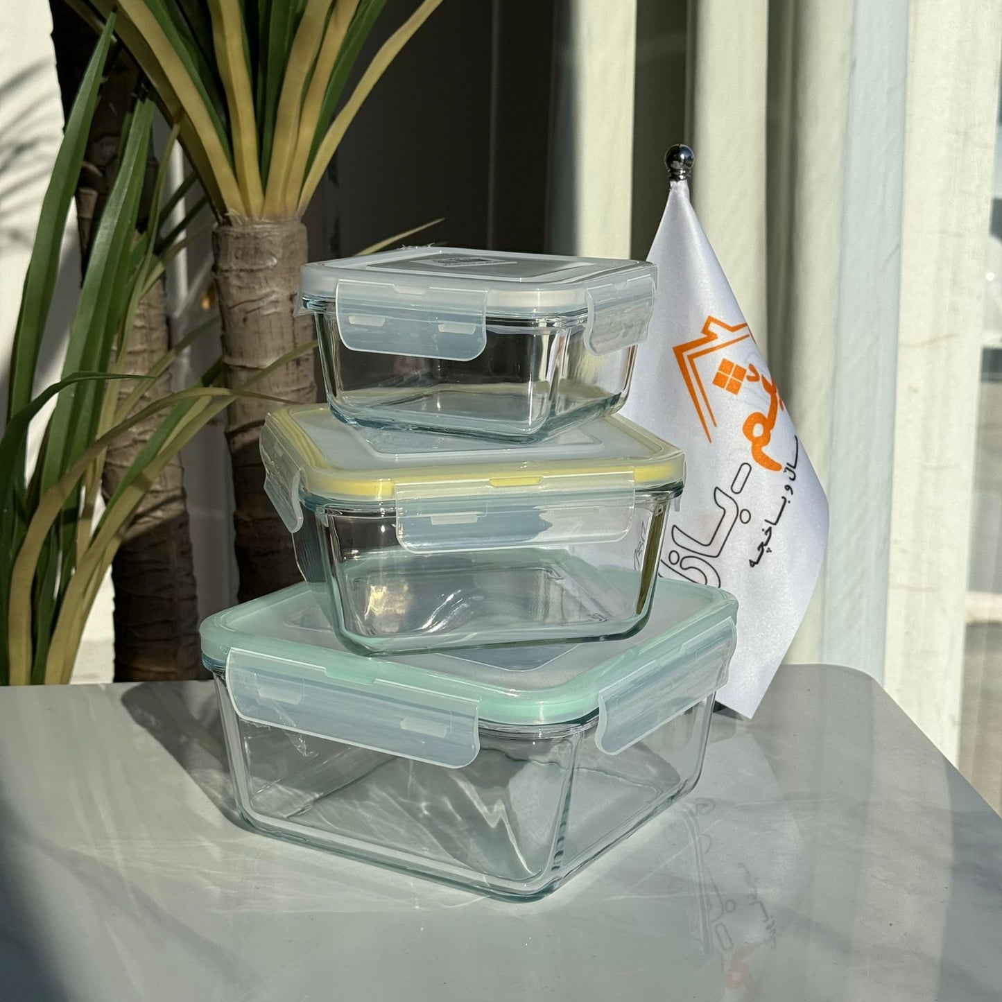 Modern Airtight Glass Food Storage Box Set with Lids
