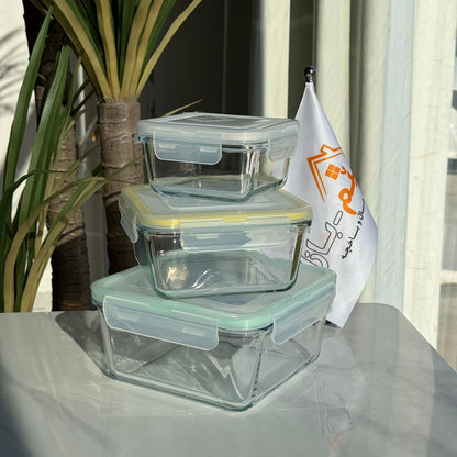 Modern Airtight Glass Food Storage Box Set with Lids