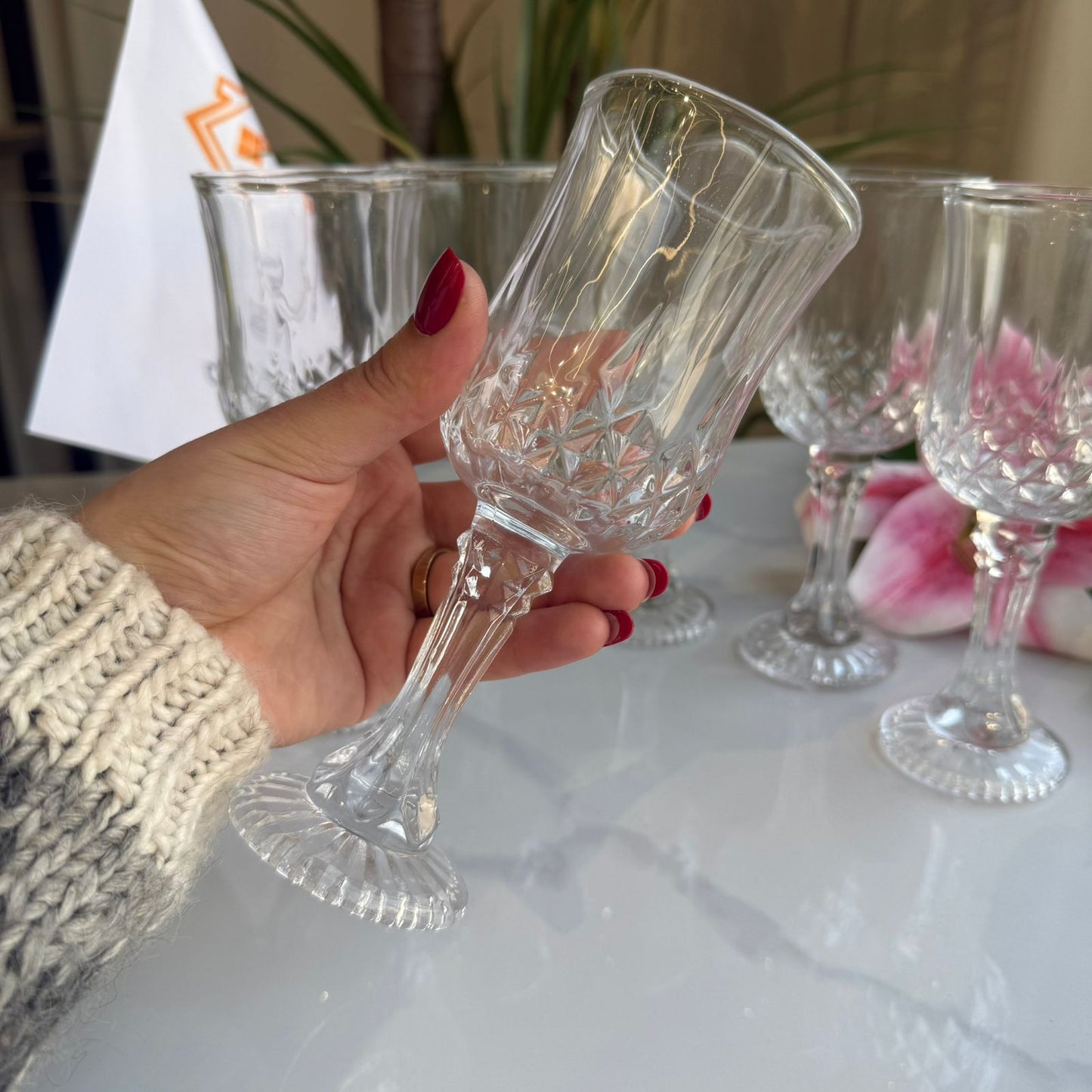 سێت پەرداخی شووشەی کلاسیکی شیک