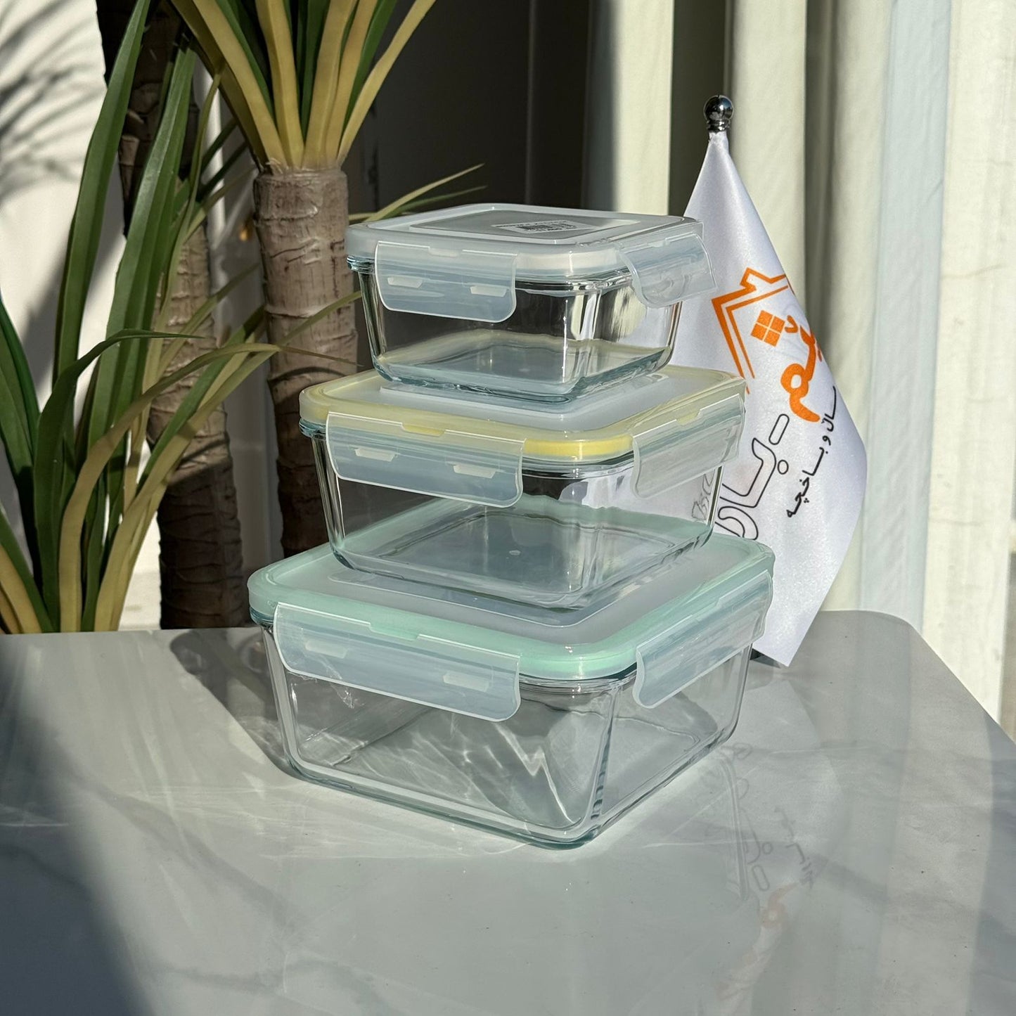 Modern Airtight Glass Food Storage Box Set with Lids