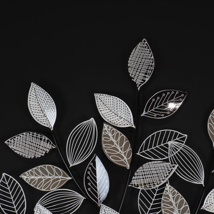 Elegant Leaf Branches Metal Wall Decor