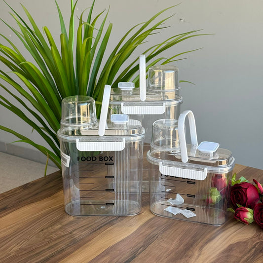Storage Food Box With Measuring Cup