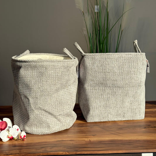 Textured Fabric Storage Baskets