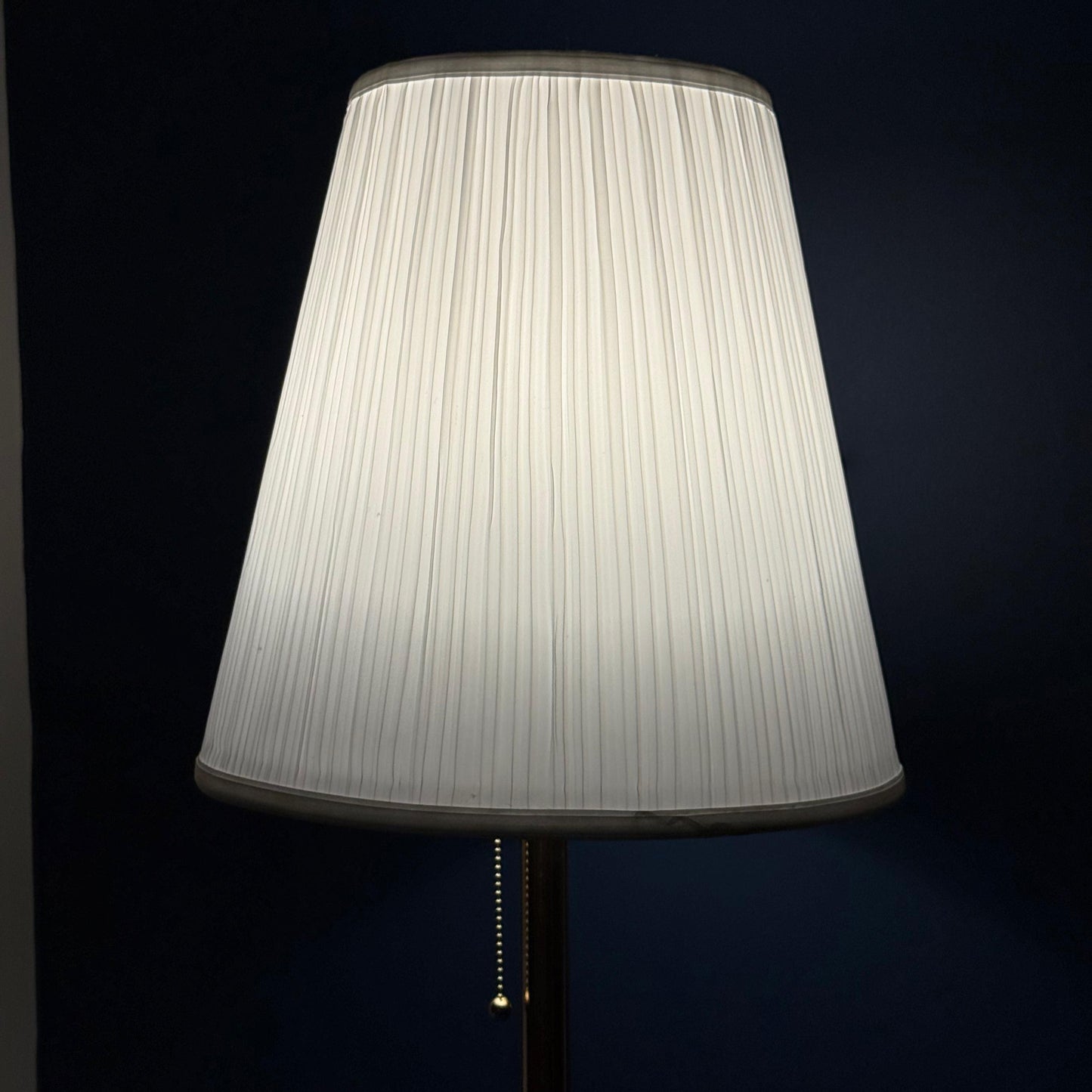 Elegant Gold Floor Lamp with Pleated Fabric Shade
