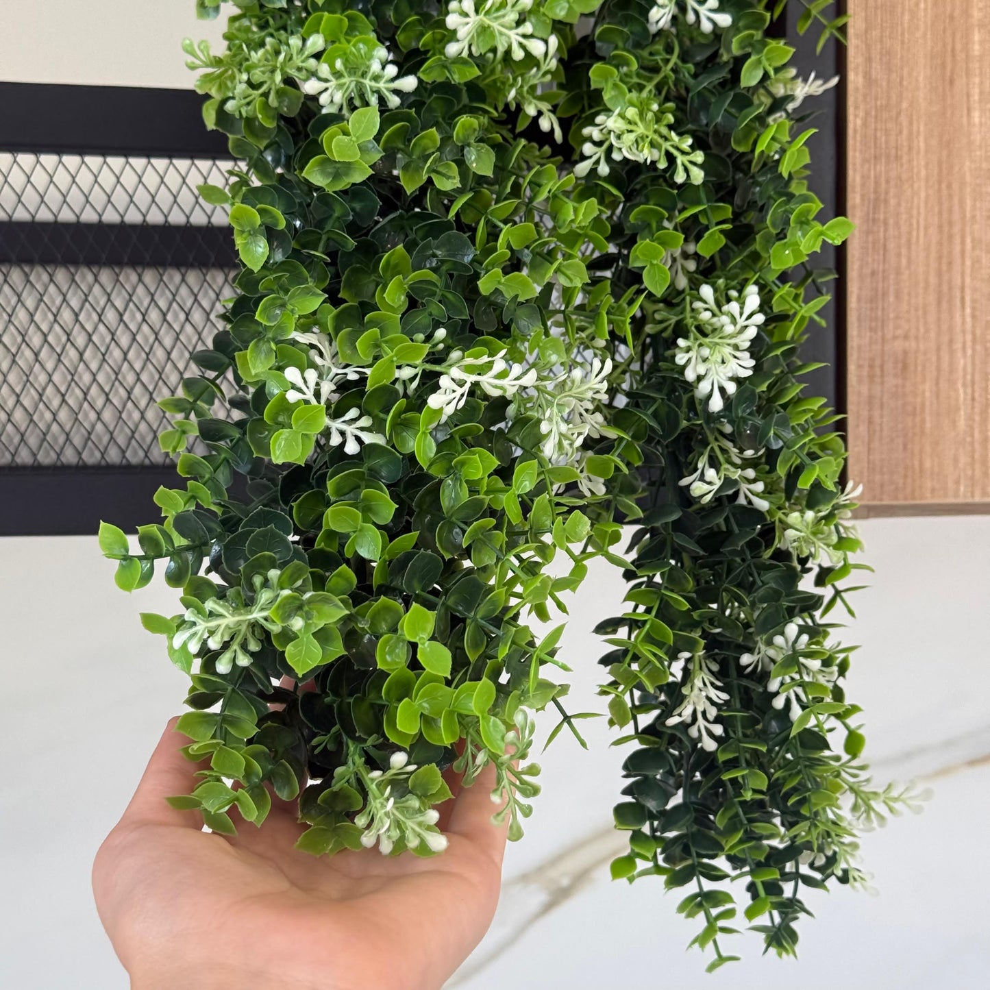 White Bloom Vine – Artificial Hanging Plant
