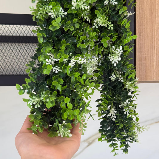 White Bloom Vine – Artificial Hanging Plant