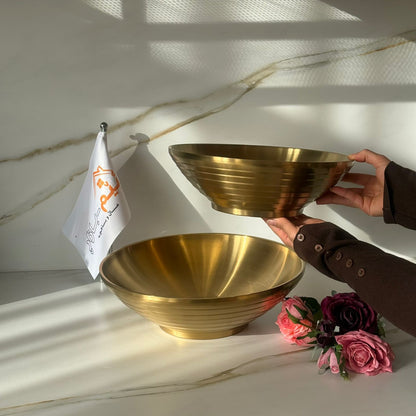 2 Sized - Elegant Stainless Steel Serving Bowl
