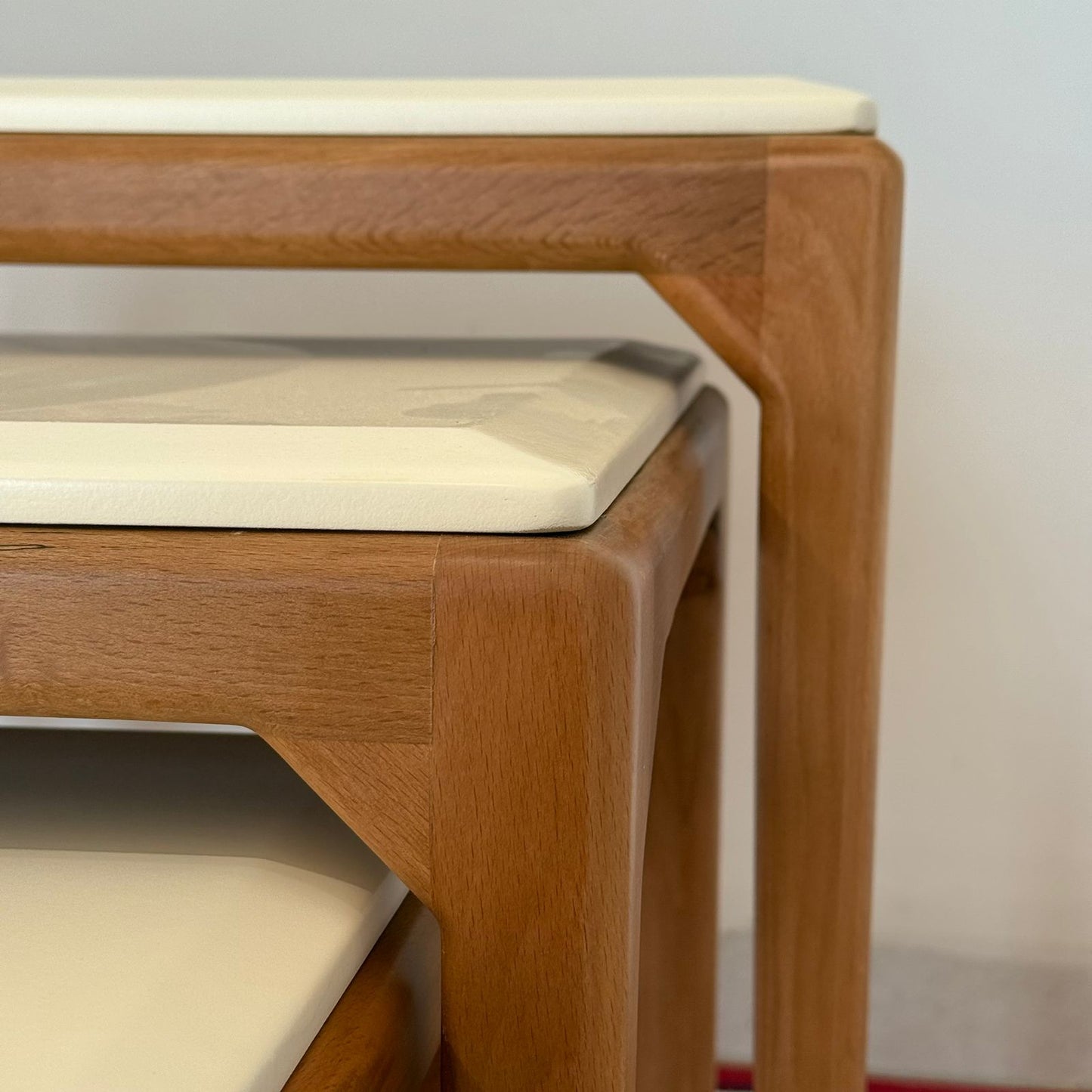 Luca - Modern Durable Table Set - Beige & Grey