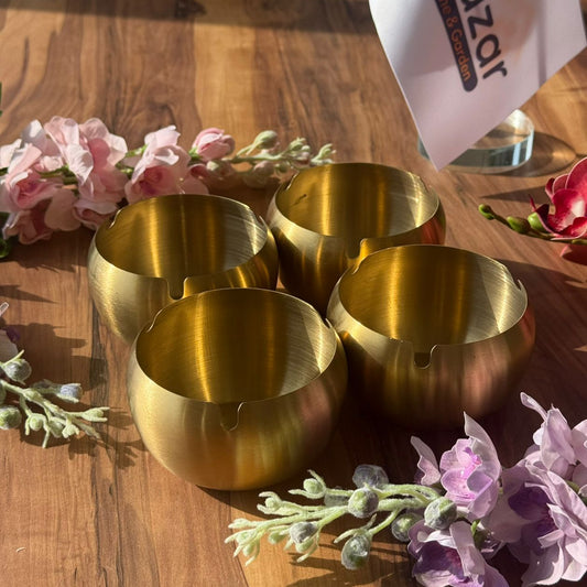 مجموعة منافض سجائر معدنية عصرية - تشكيلة ألوان ثلاثية