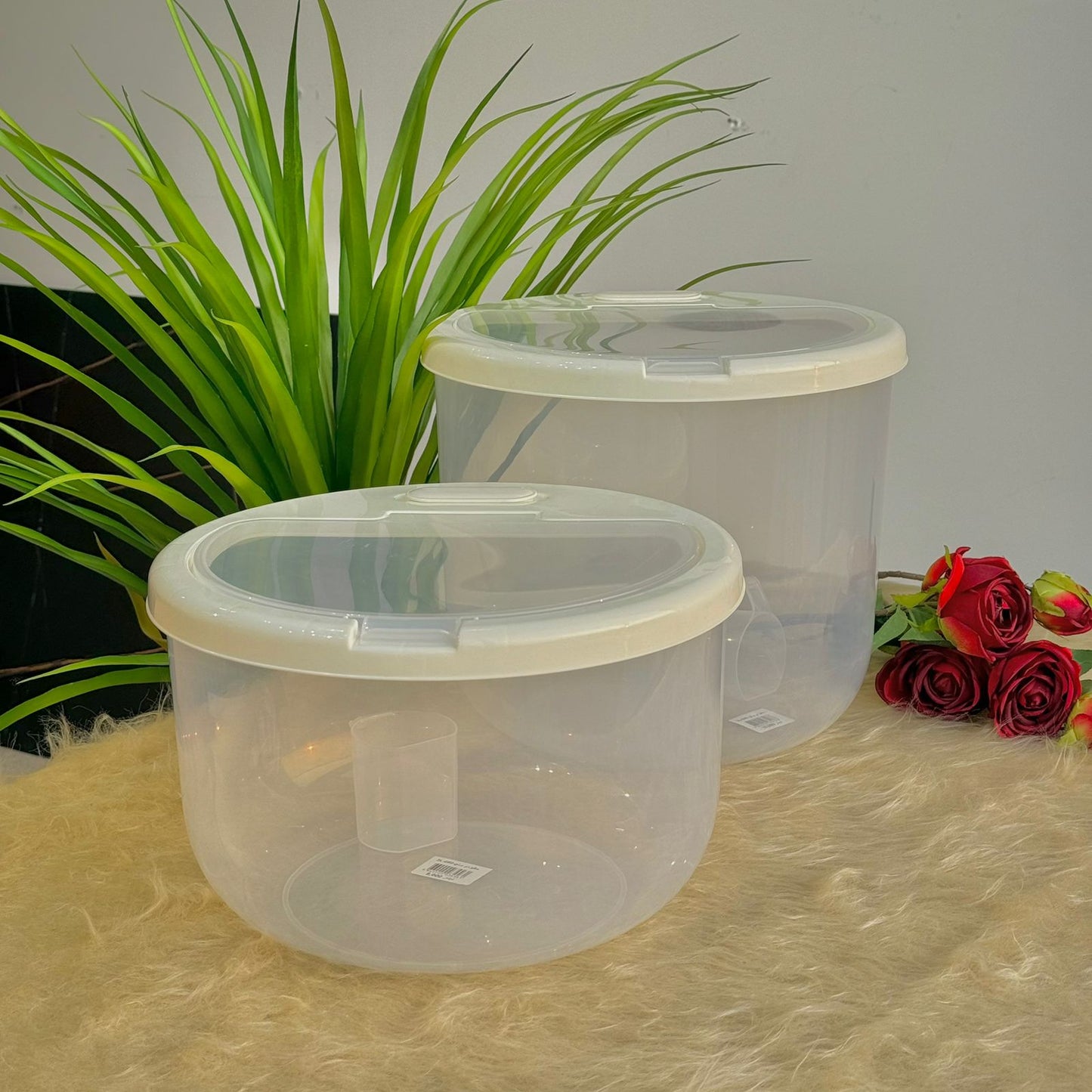 Round Plastic Food Container with Vent Lid
