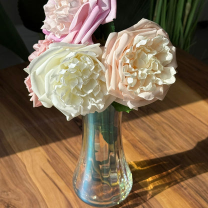 Iridescent Bloom Glass Vase