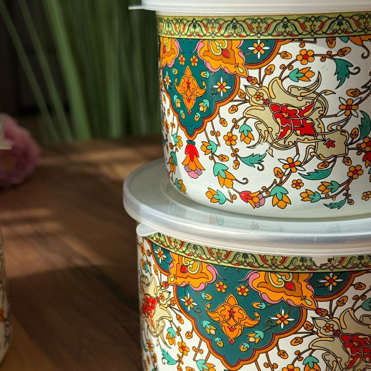 Set Of 5- PCS Ornate Heritage Storage Boxes With Lids