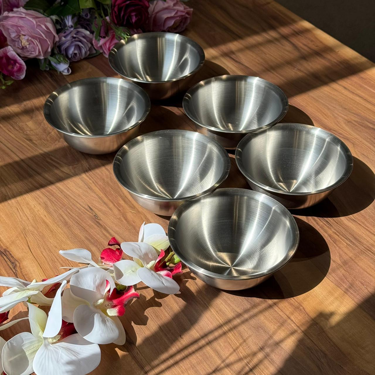 Gold Stainless Steel Dessert Serving Bowls
